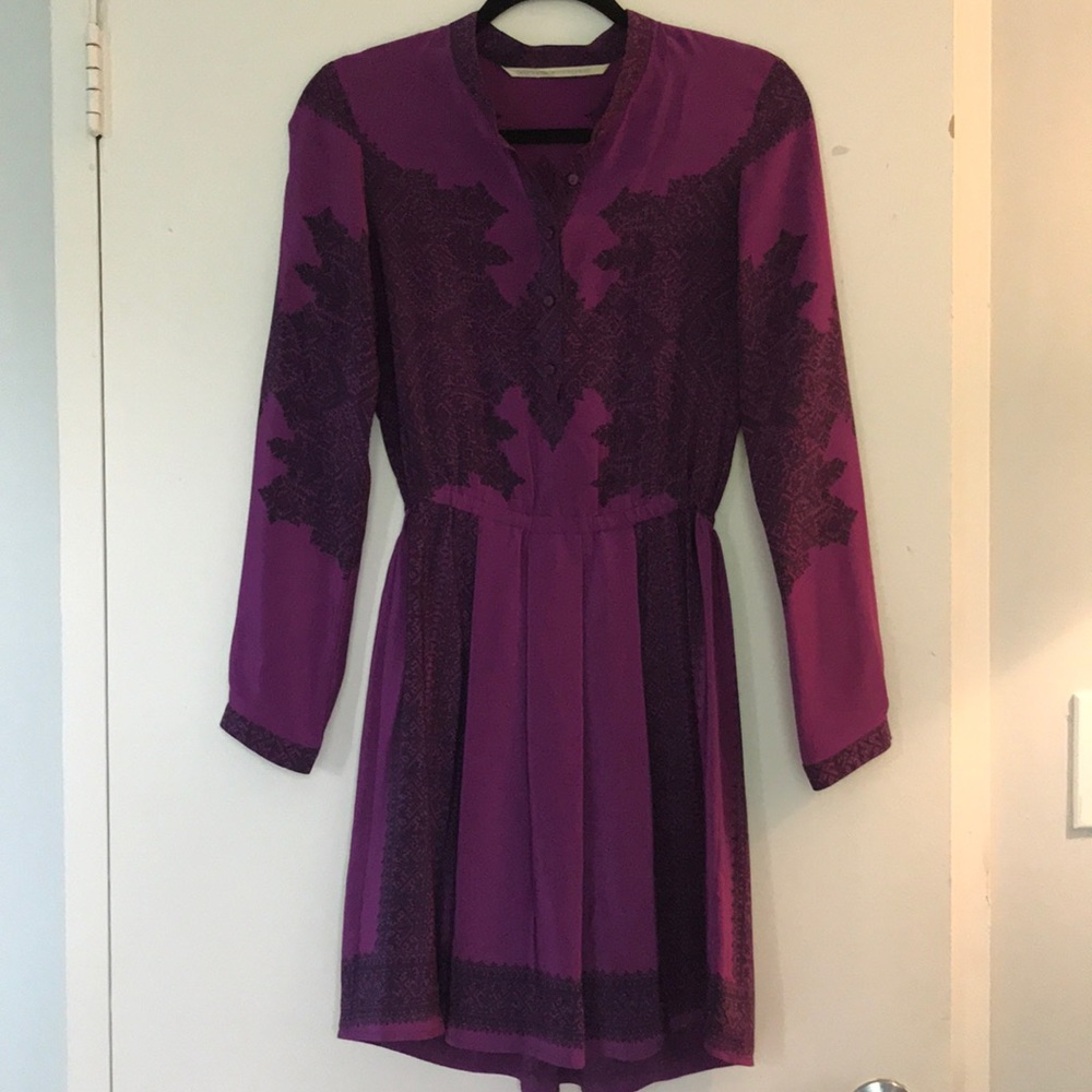 Twelfth Street Cynthia Vincent Purple Silk Dress